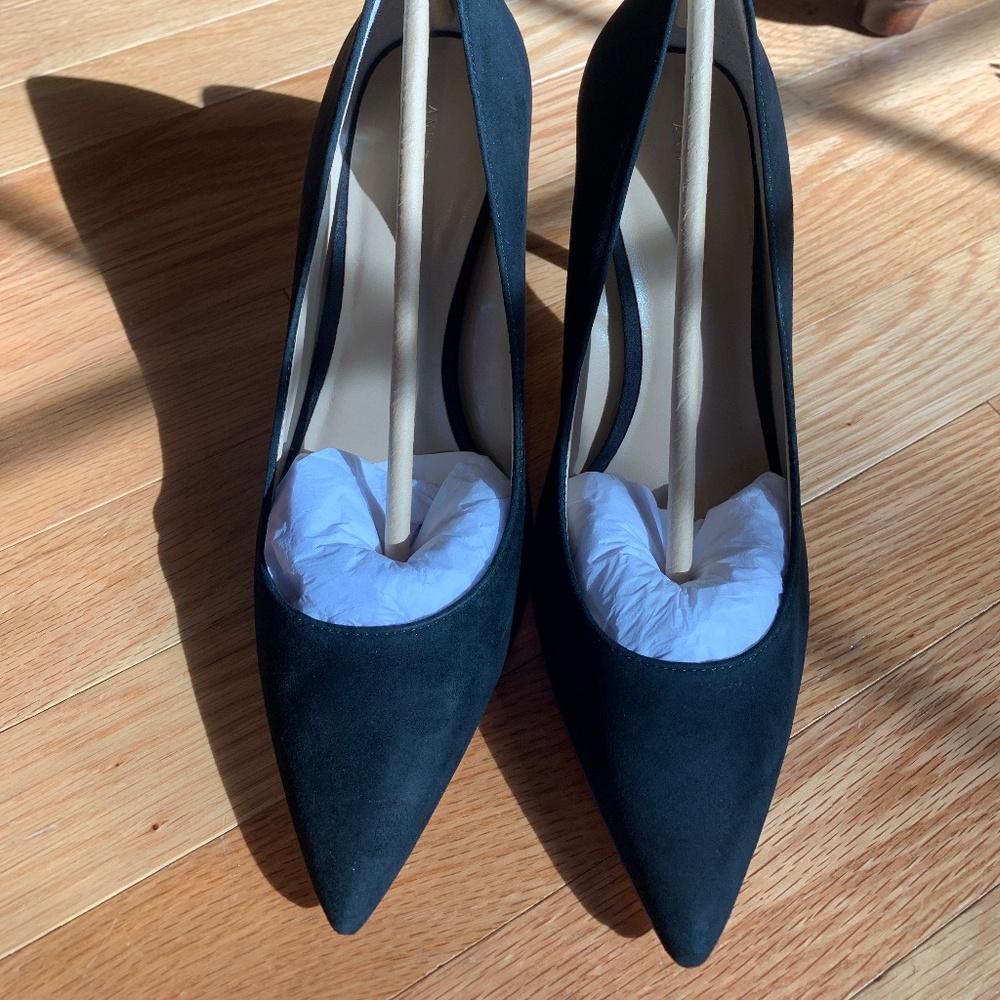 Ann Taylor Black Suede Heels